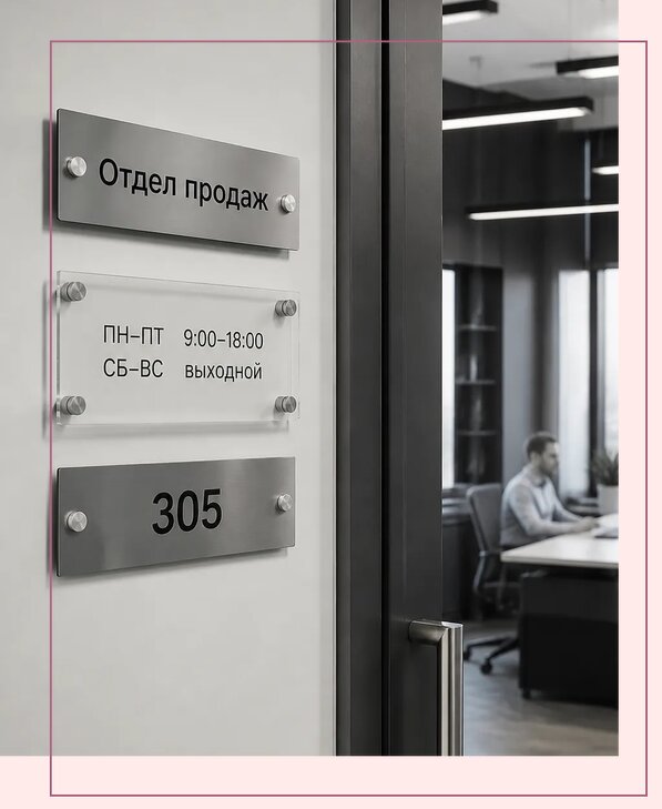 Офисные таблички на дверь в Белогорске по цене от 4999 р. | Аванза-Бгк